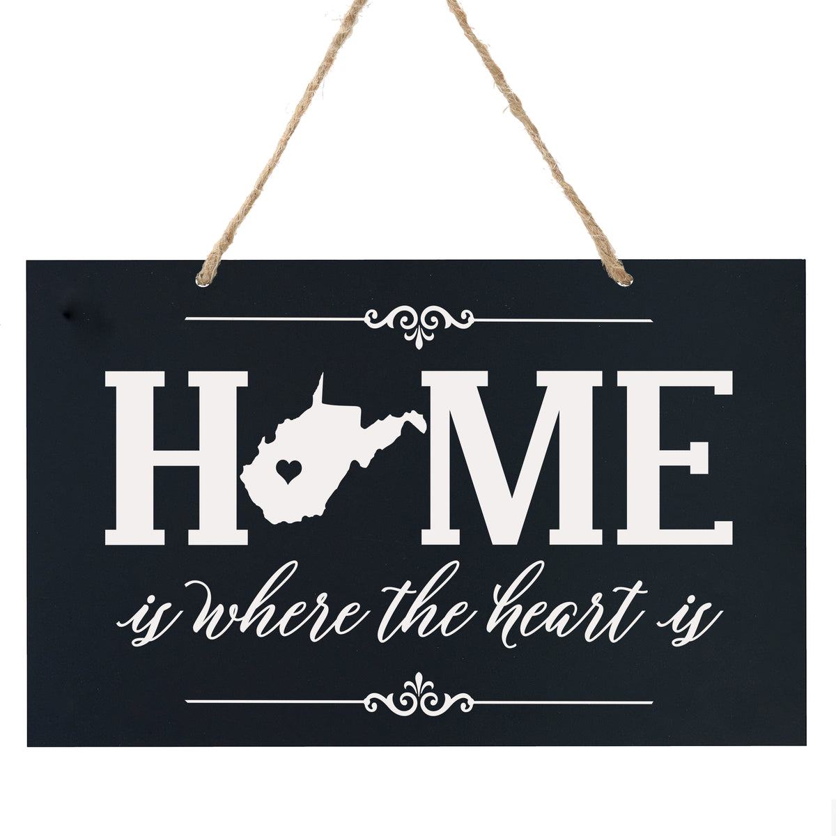 LifeSong Milestones State “Home is Where The Heart is” Heartwarming Beautiful Rope Hanging Wall Sign Housewarming 8” x 12” Gift for new Homeowners Proudly Made in the U.S.A
