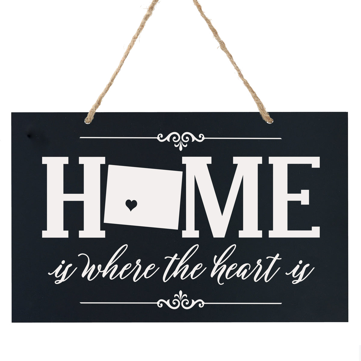 LifeSong Milestones State “Home is Where The Heart is” Heartwarming Beautiful Rope Hanging Wall Sign Housewarming 8” x 12” Gift for new Homeowners Proudly Made in the U.S.A