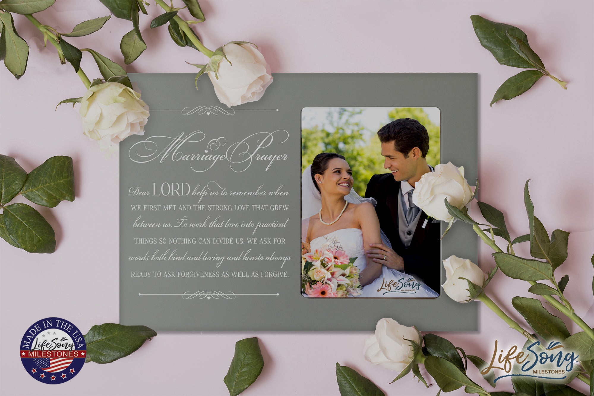 Lifesong Milestones Wedding Photo Frame - Perfect Gift for Couples