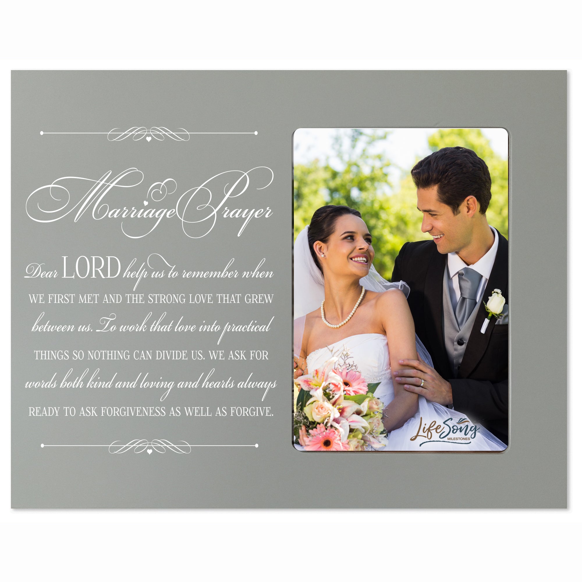 Lifesong Milestones Wedding Photo Frame - Perfect Gift for Couples