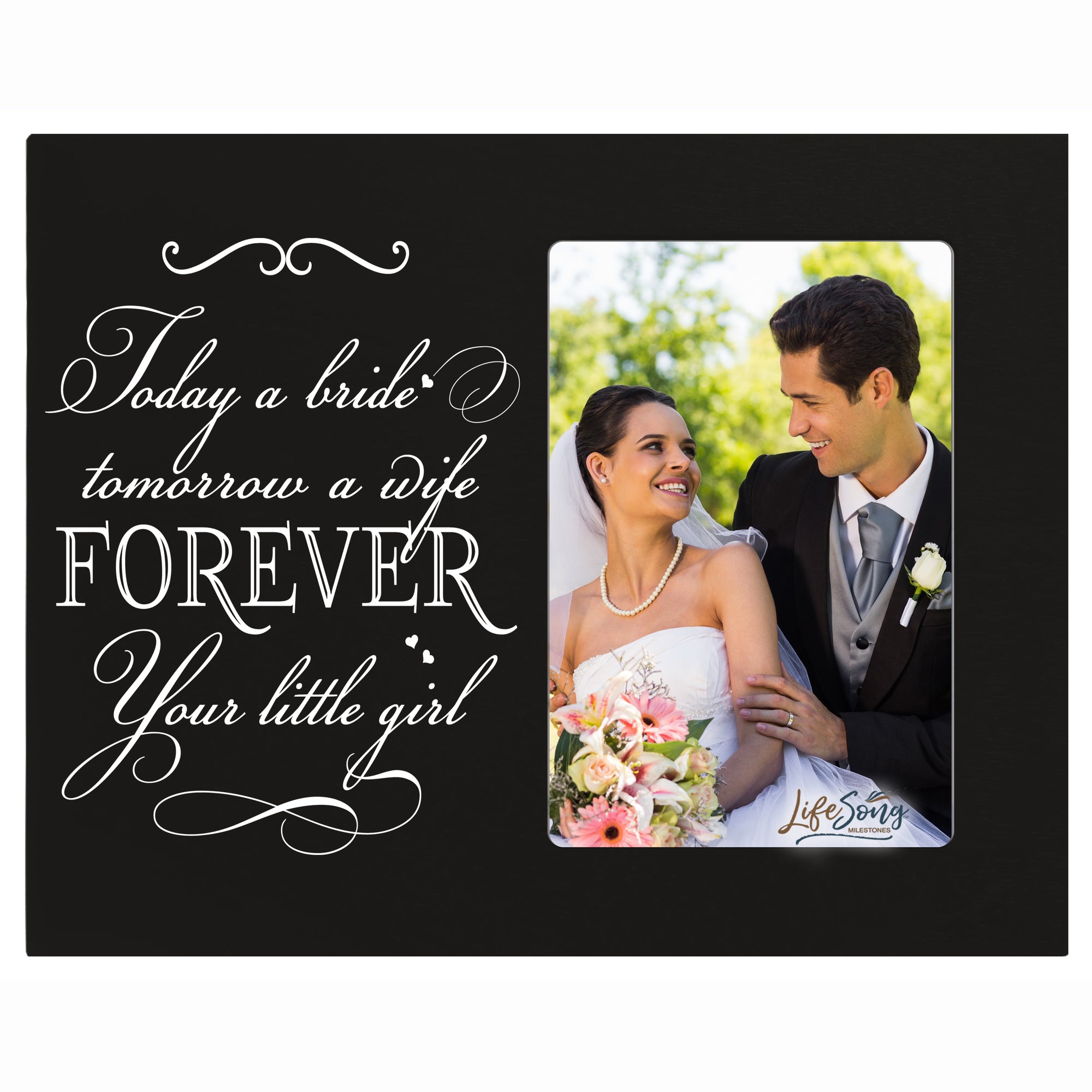 LifeSong Milestones 8x10 Picture Frame with Spanish Verse Made of Solid Wood for Wedding Anniversary or Engagement Gift for Couple Tabletop or Wall Mounting