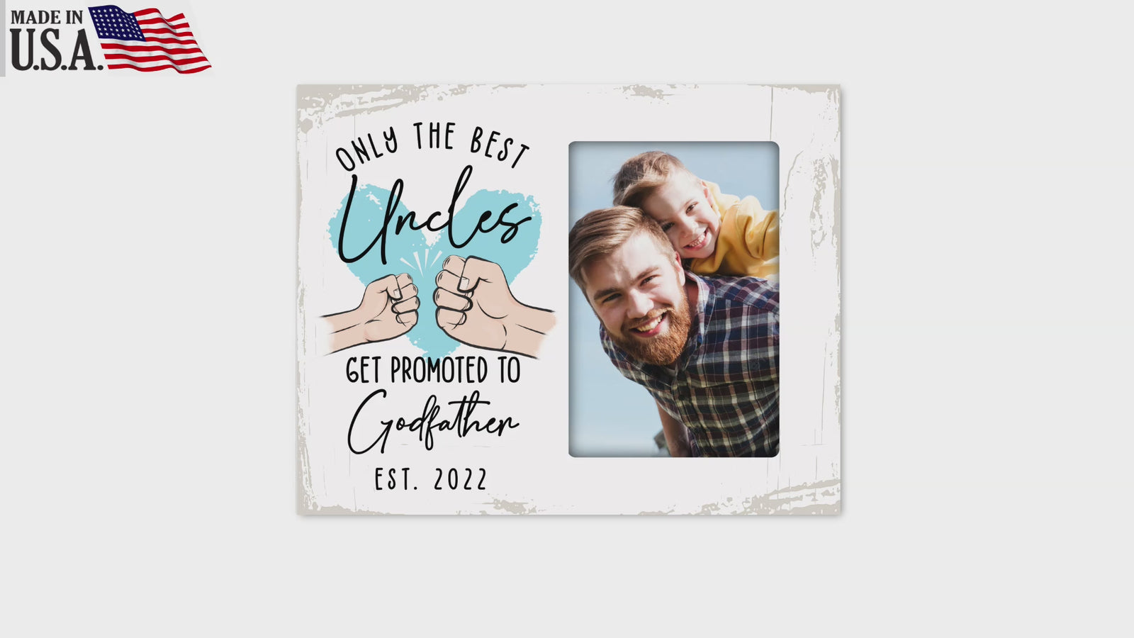 Personalized Godfather Wooden Picture Frame