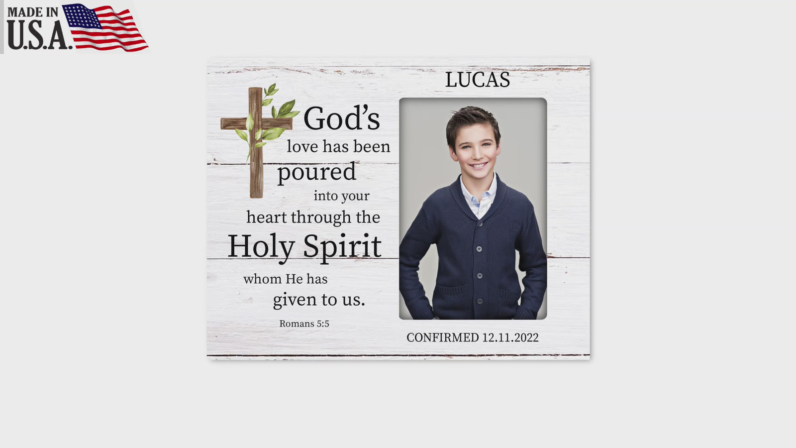 Personalized Confirmation Photo Frame - Trust In The Lord