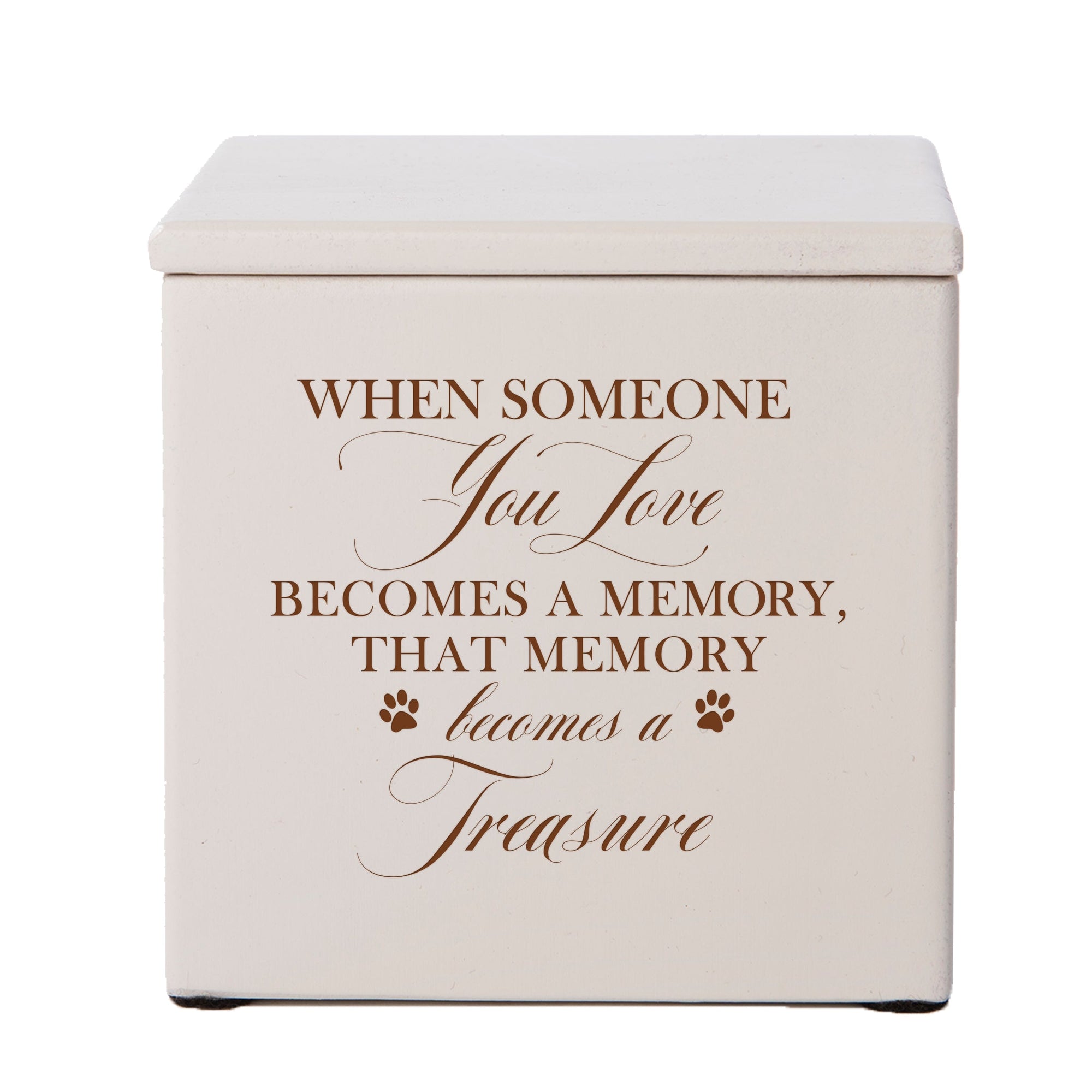 Pet Memorial Keepsake Cremation Urn Box for Dog or Cat - When Someone You Love Becomes A Memory