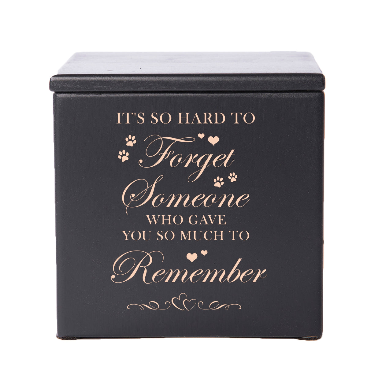 Pet Memorial Keepsake Cremation Urn Box for Dog or Cat - It&#39;s So Hard To Forget