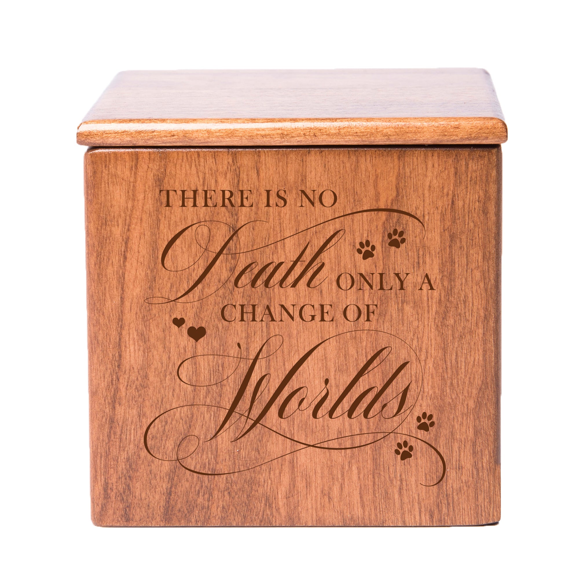 Pet Memorial Keepsake Cremation Urn Box for Dog or Cat - There Is No Death