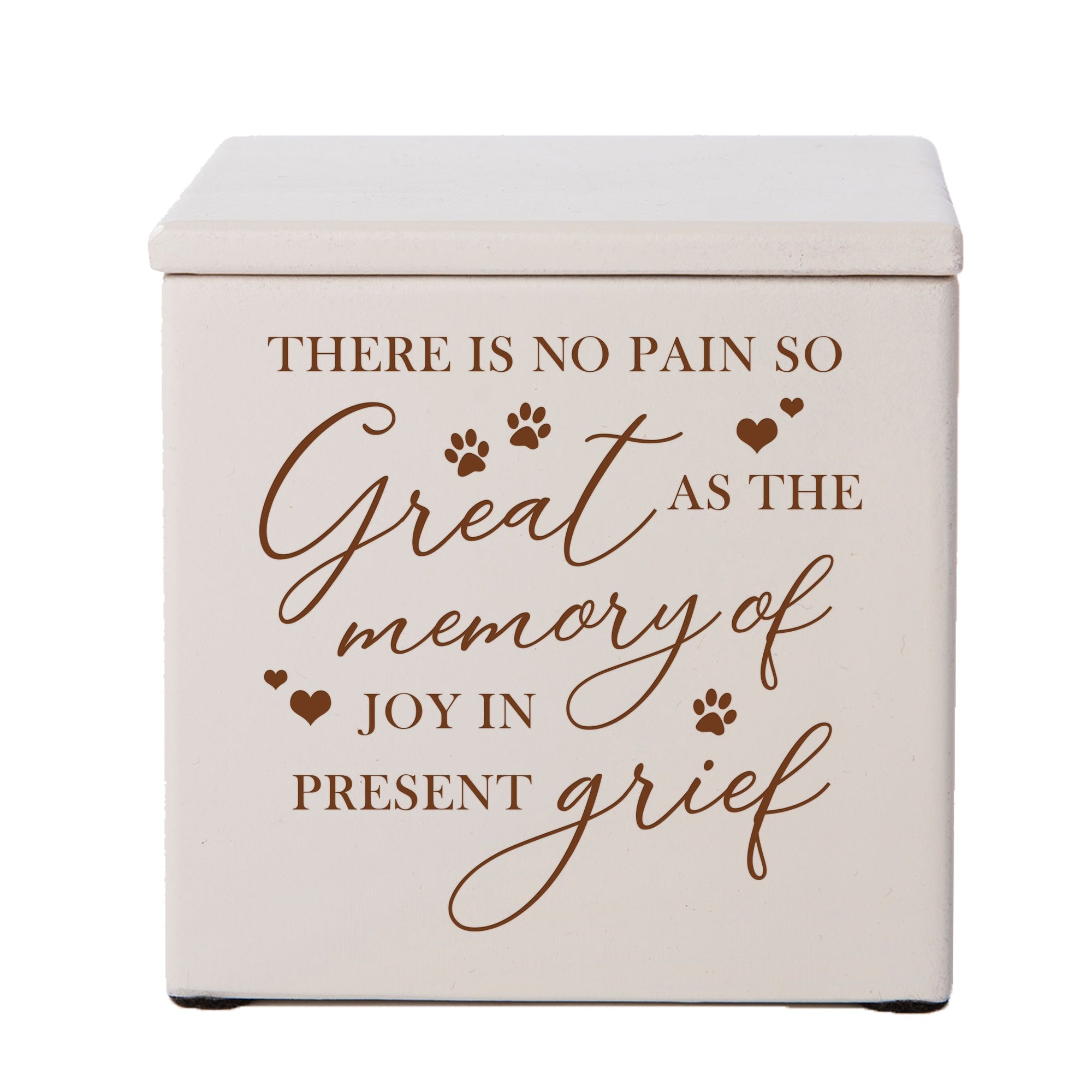 Pet Memorial Keepsake Cremation Urn Box for Dog or Cat - There Is No Pain So Great
