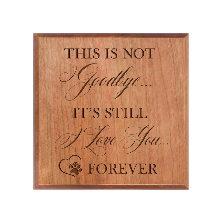 Pet Memorial Keepsake Urn Box for Dog or Cat - This Is Not Goodbye