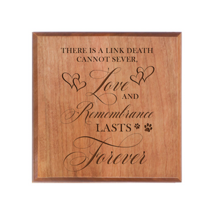 Pet Memorial Keepsake Urn Box for Dog or Cat - There Is A Link Death Cannot Sever