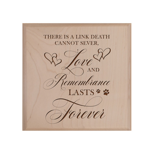 Pet Memorial Keepsake Urn Box for Dog or Cat - There Is A Link Death Cannot Sever
