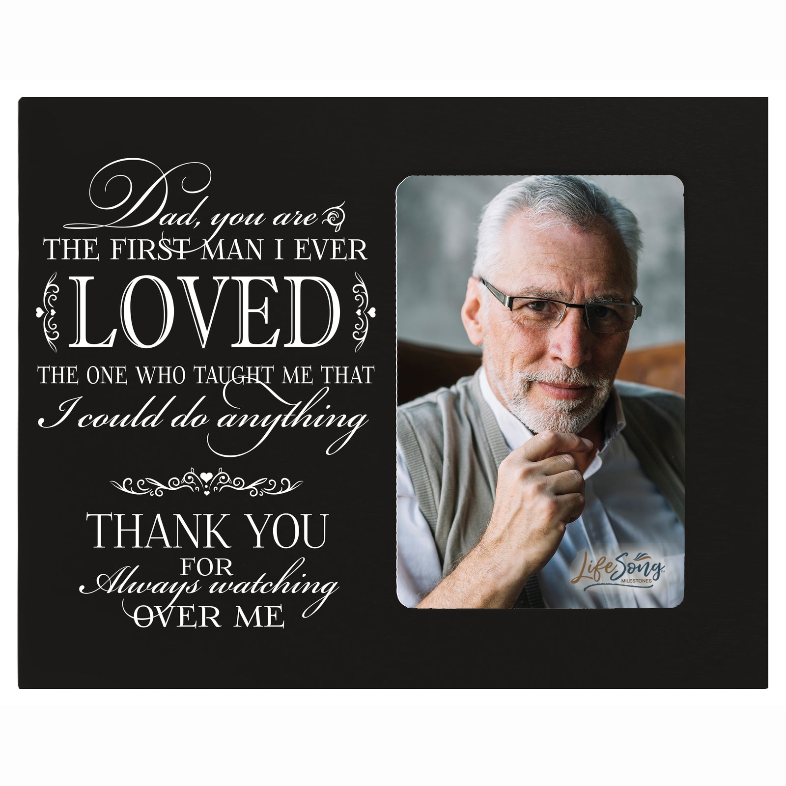 LifeSong Milestones Memorial Picture Frame - Bereavement Sympathy Gift for Loss of Loved One 8”x10” Photo Frame Holds 4”x6” Photo