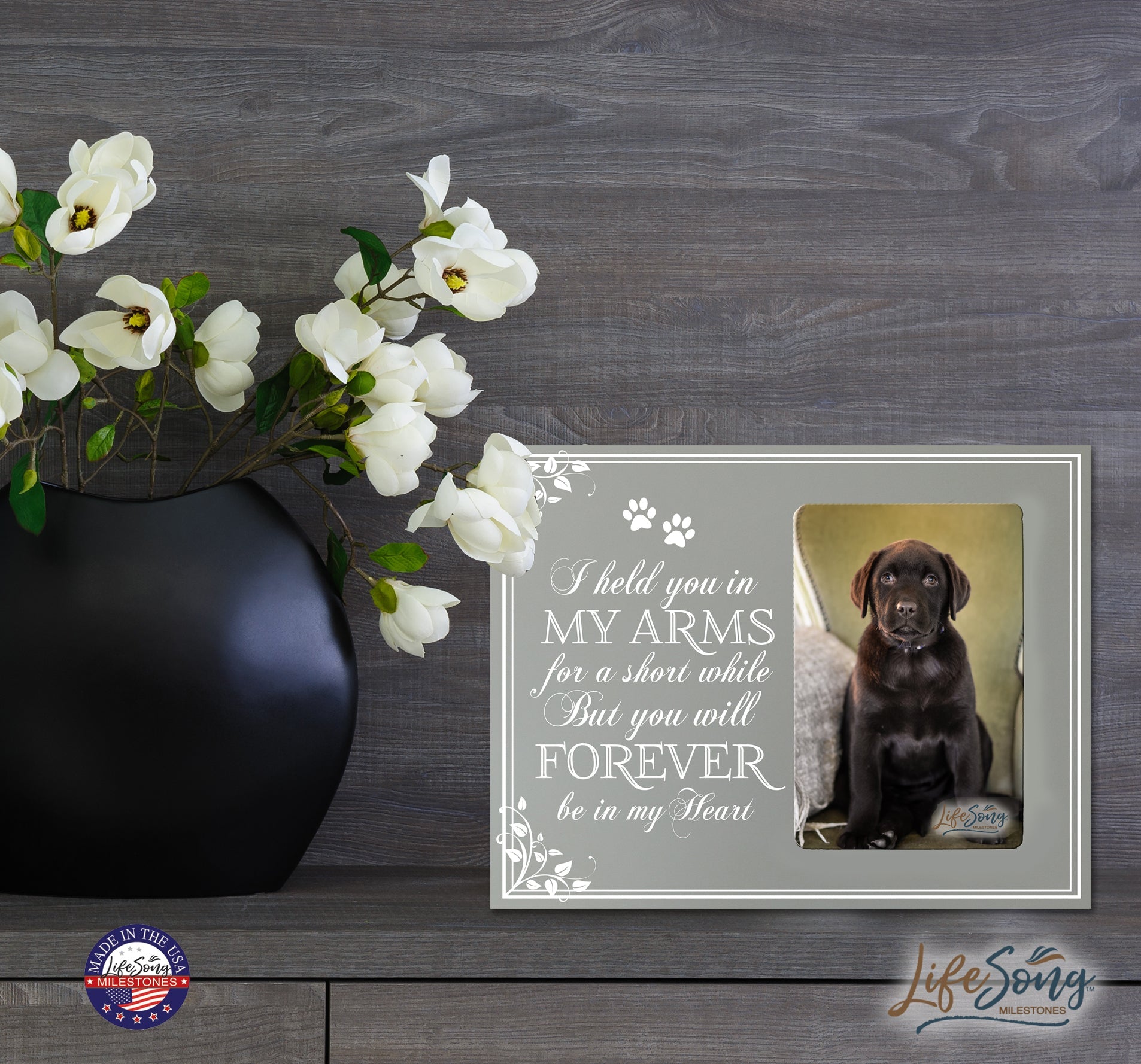 Pet Memorial Picture Frame - I Held You In My Arms