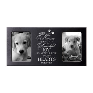 Treasure Your Pet Memorial Double Photo Frame In Loving Memory Loss of Pet Keepsake