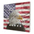 Wooden American Flag Patriotic Veteran Wall Sign Gift -God Bless Stars