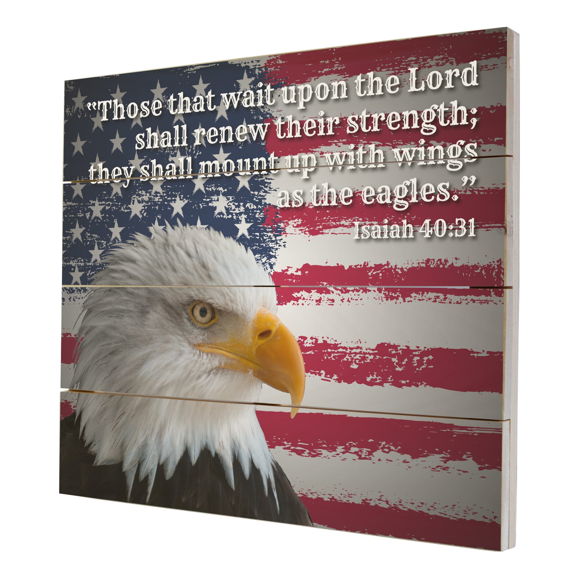 Wooden American Flag Patriotic Veteran Wall Sign Gift - Those That Wait
