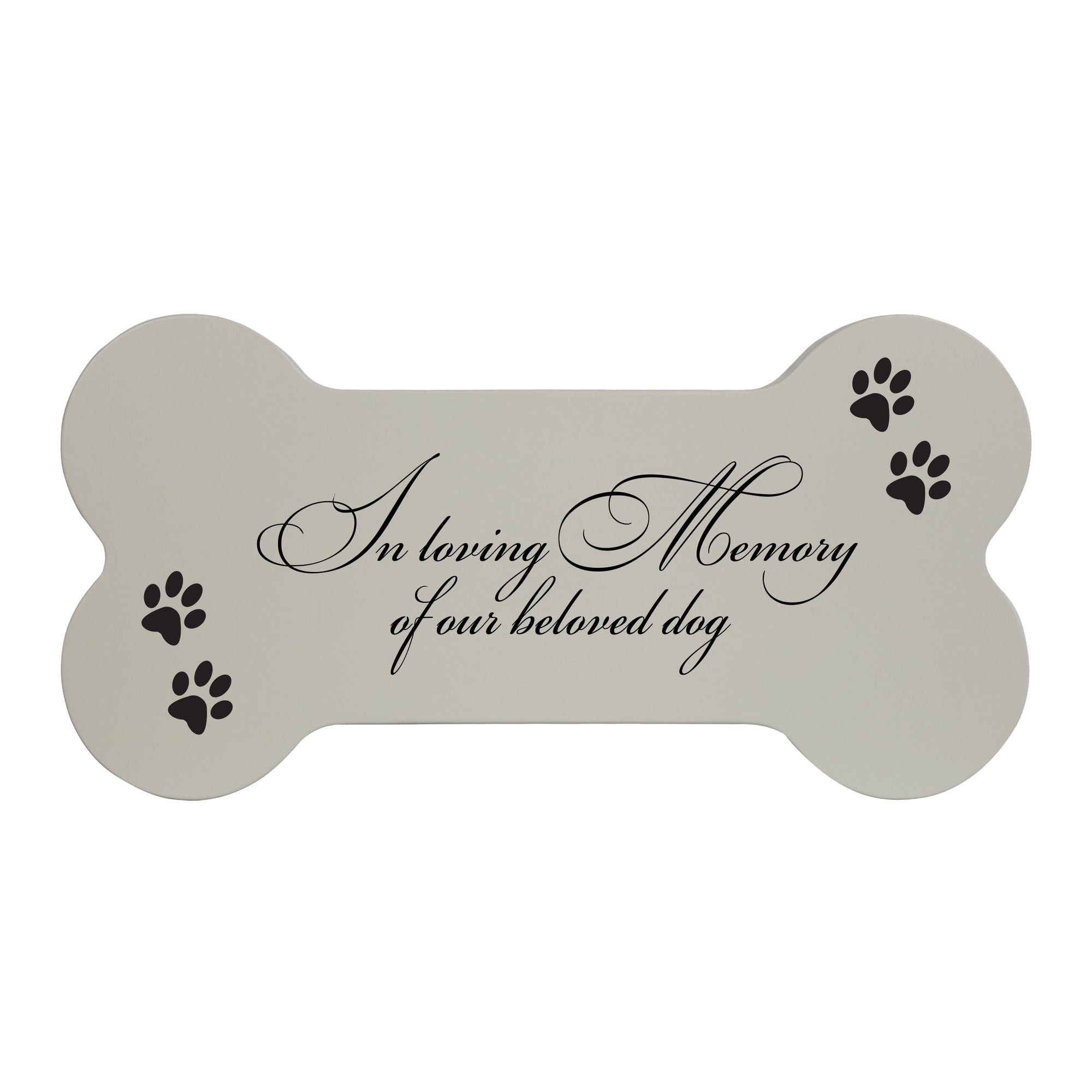Pet Memorial Dog Bone Block Décor - In Loving Memory