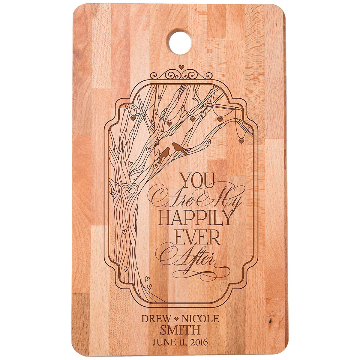 Wedding Anniversary Personalized Bamboo Cutting Board