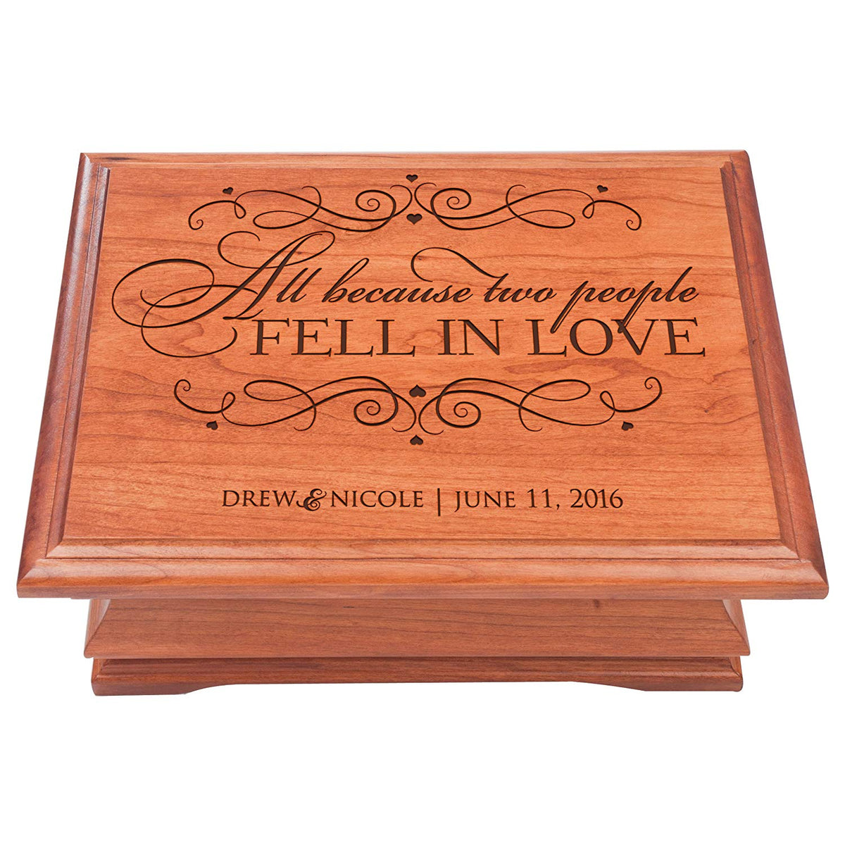 Wedding Anniversary Personalized Jewelry Box