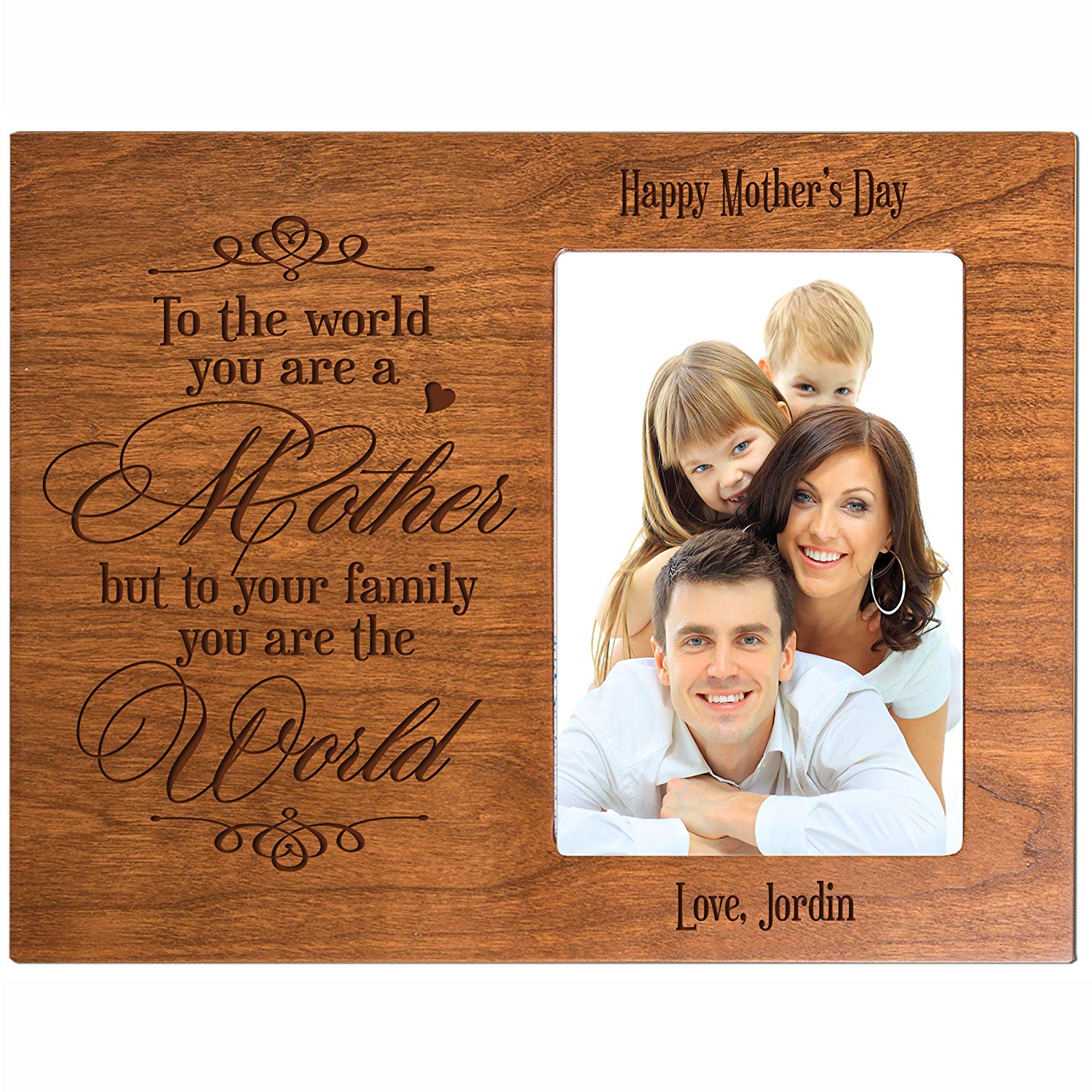 Personalized Happy Mother's Day Photo Frame - To The World