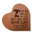 Cherry Pet Memorial Heart Block Decor with phrase "You May Have Left My Life"