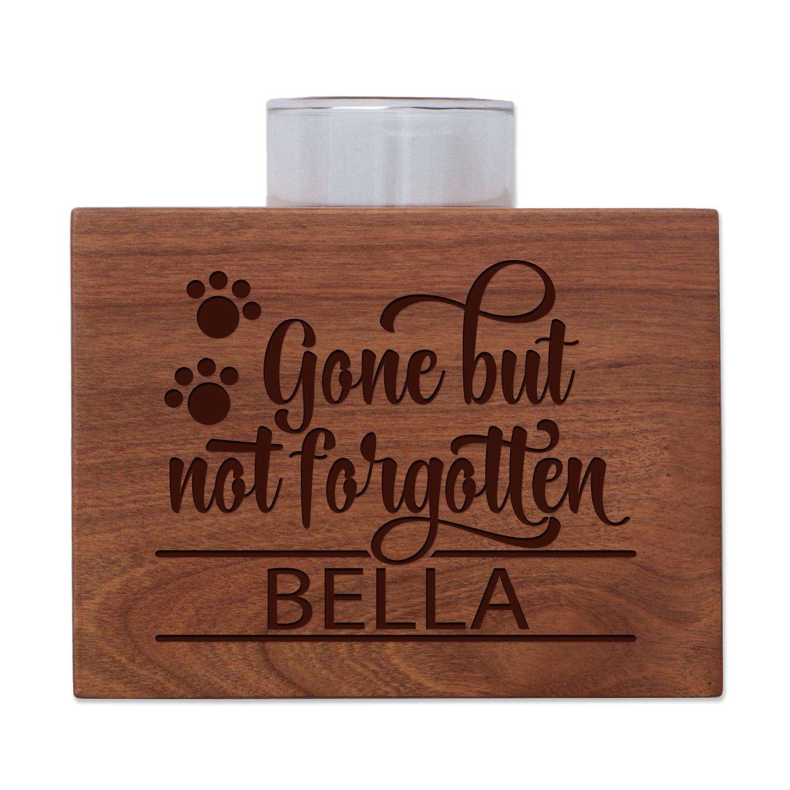 Pet Memorial Single Candle Holder - Gone But Not Forgotten