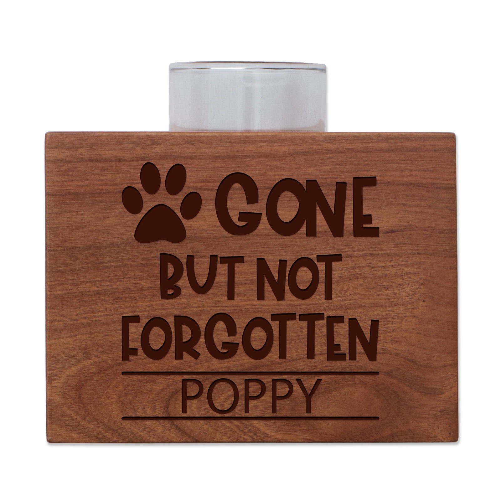 Pet Memorial Single Candle Holder - Gone But Not Forgotten