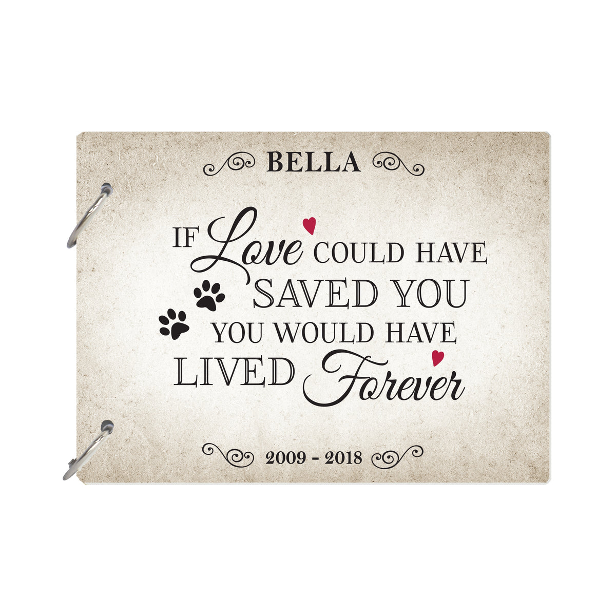 Pet Memorial Scrapbook - If Love Could Have Saved You