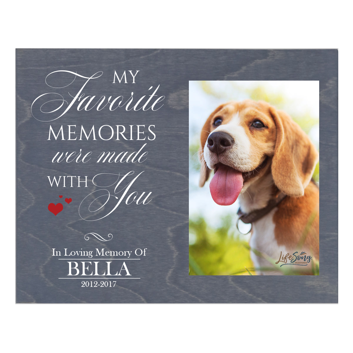 Pet Memorial Photo Wall Plaque Décor - My Favorite Memories