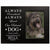 8x10 Black Pet Memorial Picture Frame with the phrase "Always Remembered, Always Loved"