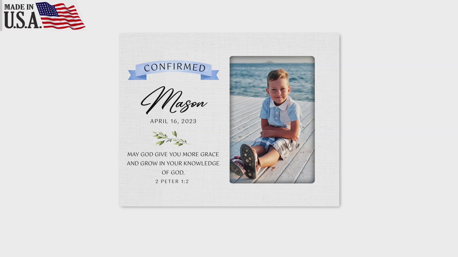 Personalized Confirmation Photo Frame - Trust In The Lord