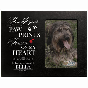 Pet Memorial Picture Frame - You Left Your Paw Prints On My Heart