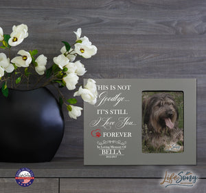 Treasure Your Pet Personalized Memorial Photo Frame In Loving Memory Loss of Pet Keepsake
