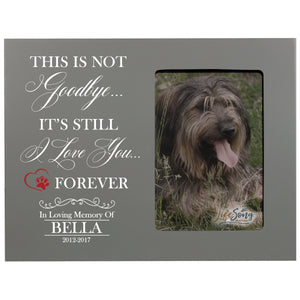 8x10 Grey Pet Memorial Picture Frame with the phrase "This Is Not Goodbye"