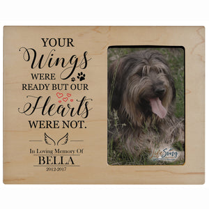Pet Memorial Picture Frame - Your Wings Were Ready