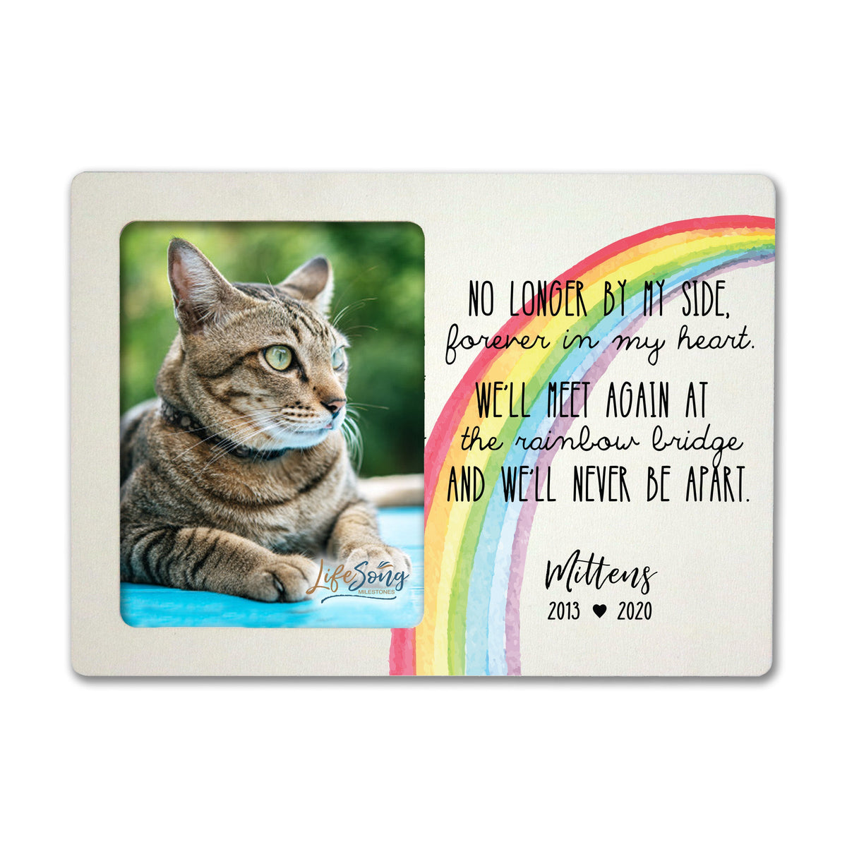 Pet Memorial Magnet Picture Frame - The Rainbow Bridge