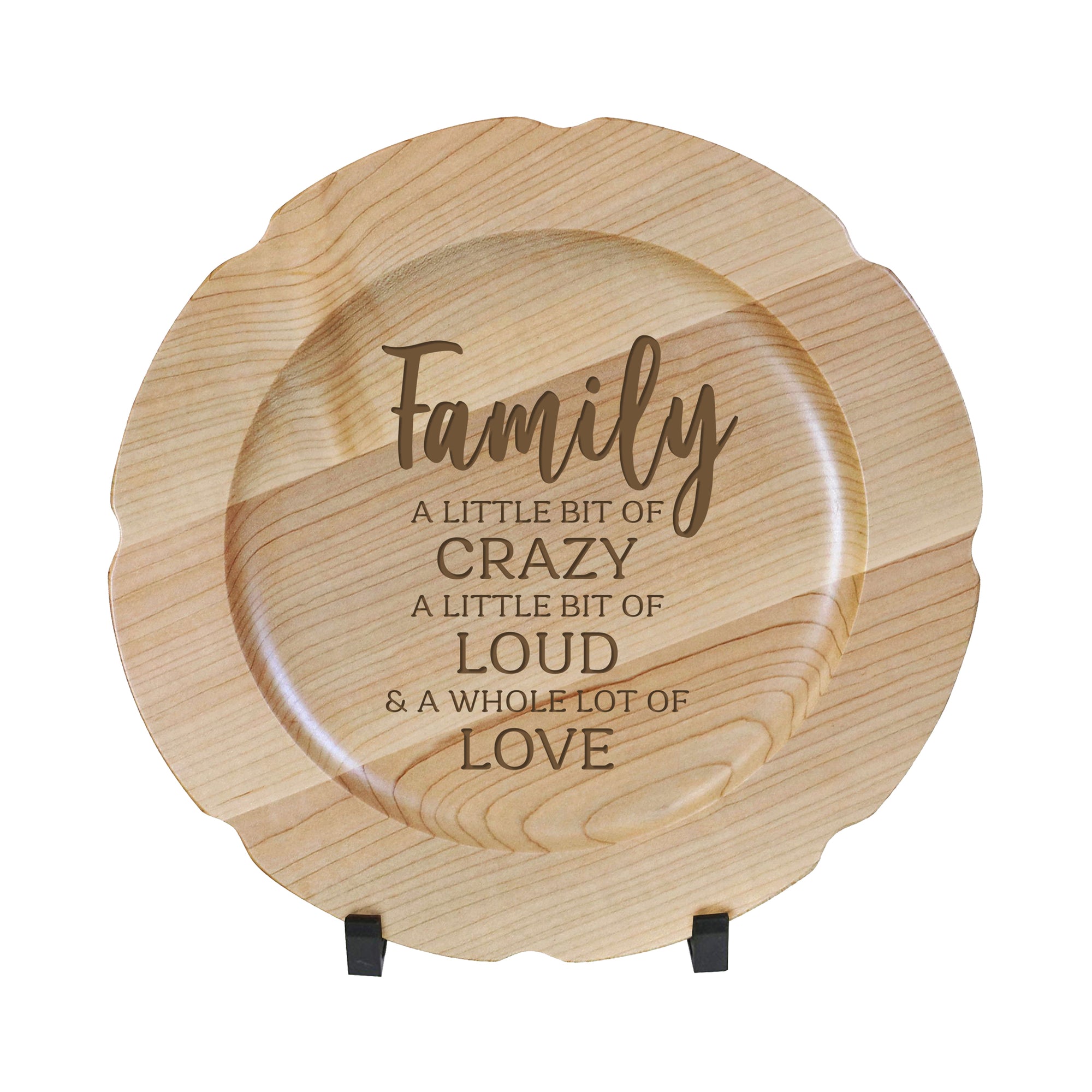 LifeSong Milestones Wooden Decorative Plate Family Keepsake 12in Family A Little Housewarming Mother’s Day Gift Home Wall Decor Kitchen Keepsake