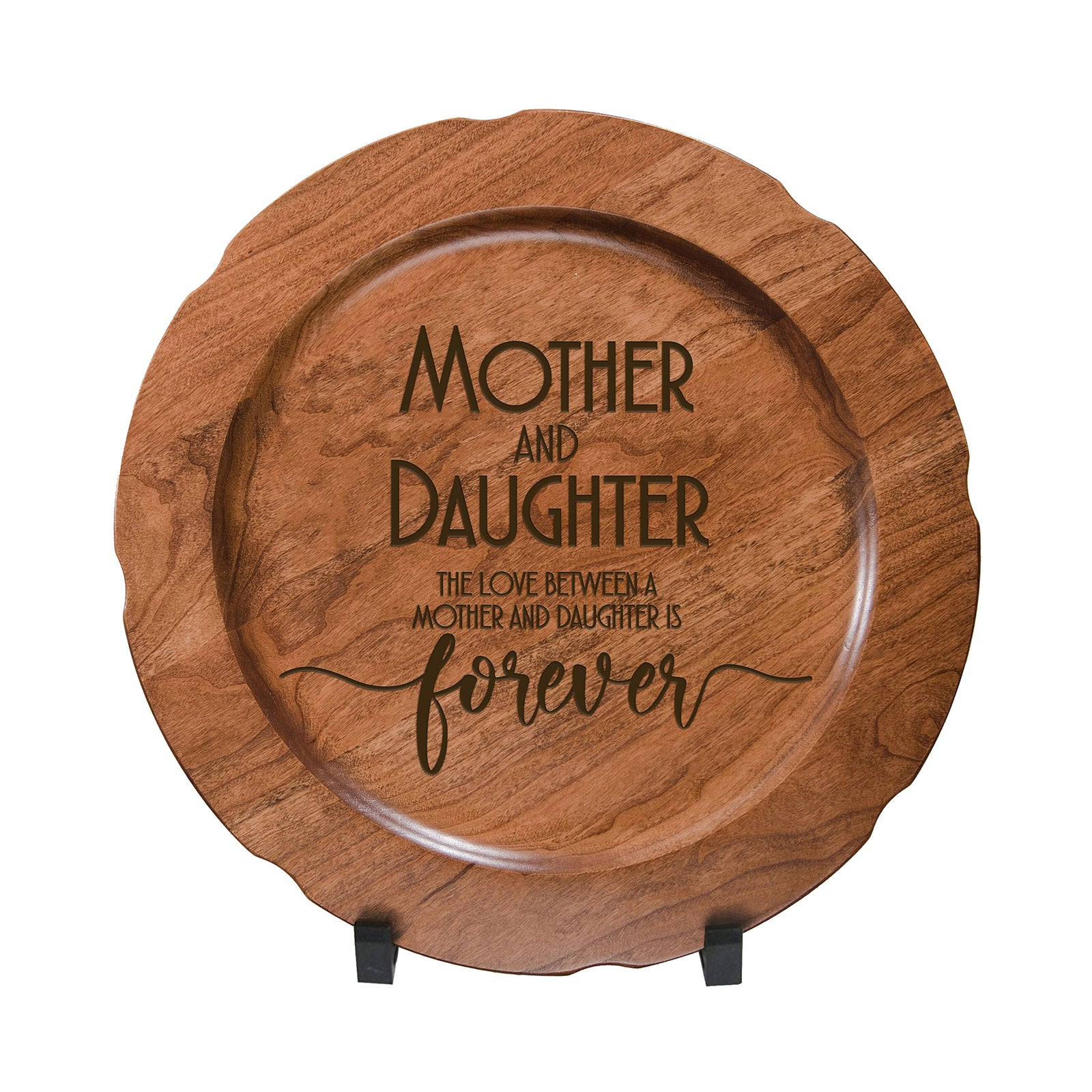 LifeSong Milestones Wooden Decorative Plate Family Keepsake 12in Mother Forever Housewarming Mother’s Day Gift Home Wall Decor Kitchen Keepsake