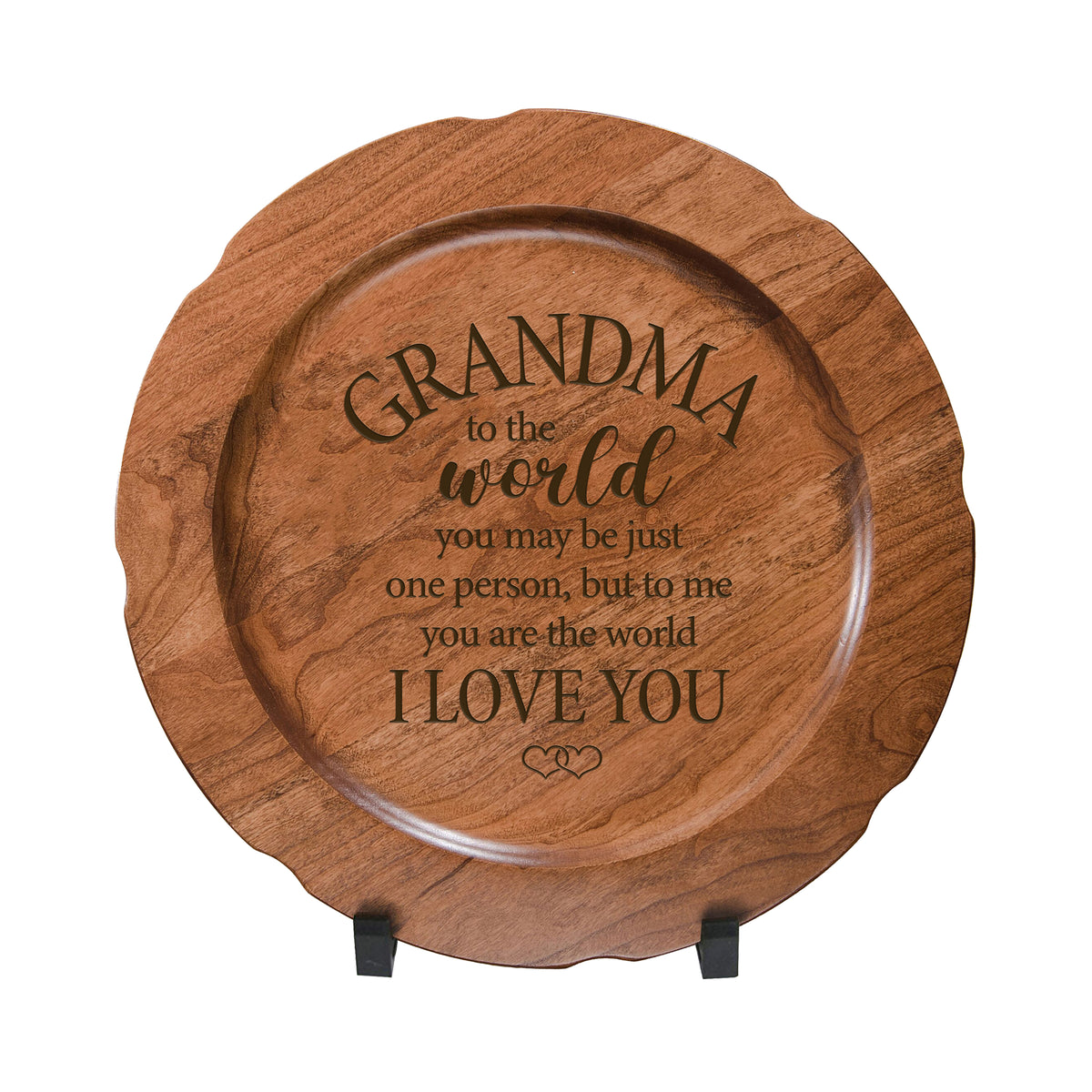 LifeSong Milestones Wooden Decorative Plate Family Keepsake 12in Grandma I Love You  Housewarming Mother’s Day Gift Home Wall Decor Kitchen Keepsake