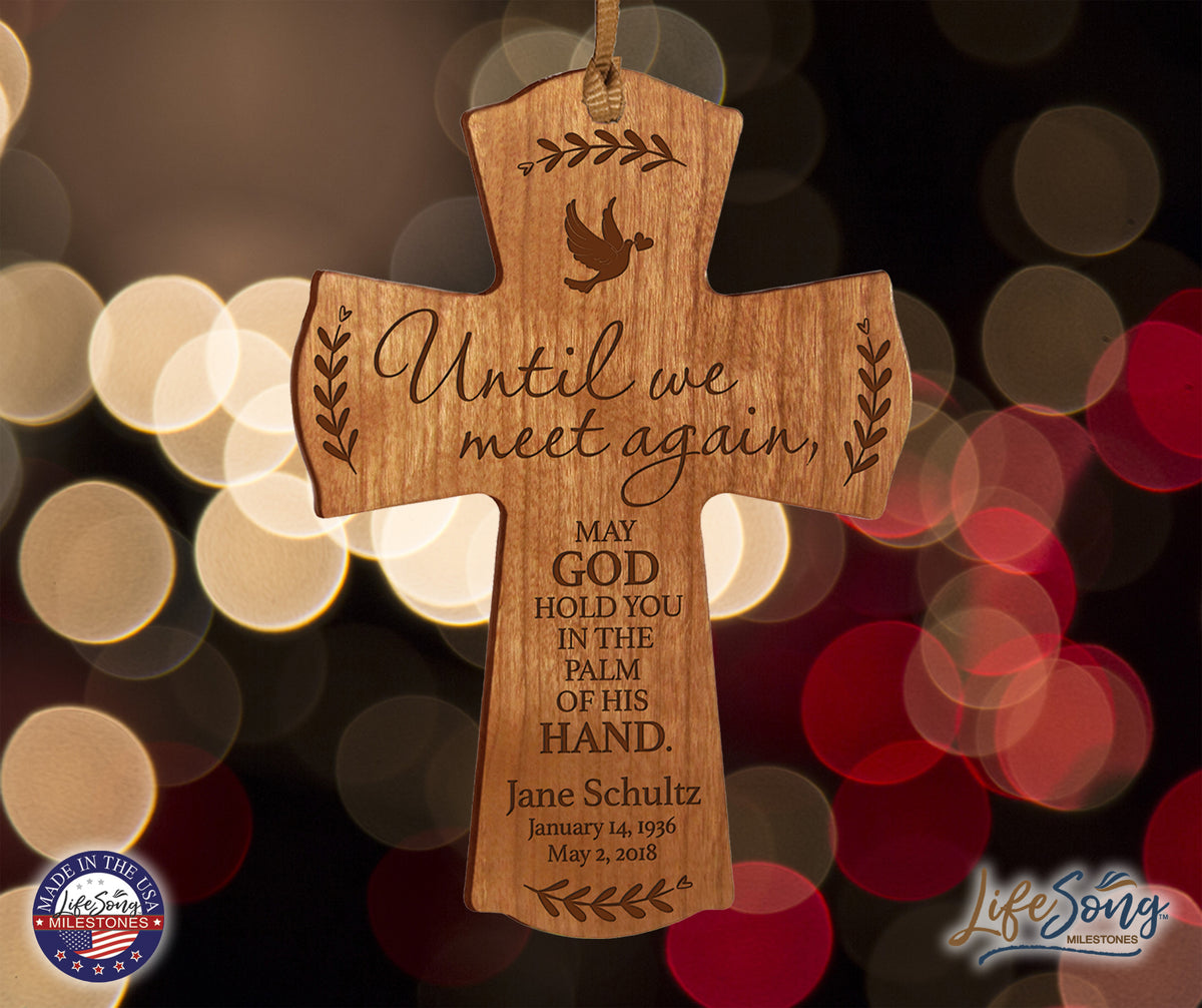 Custom Memorial Wooden Cross 4x6 Until We Meet Again