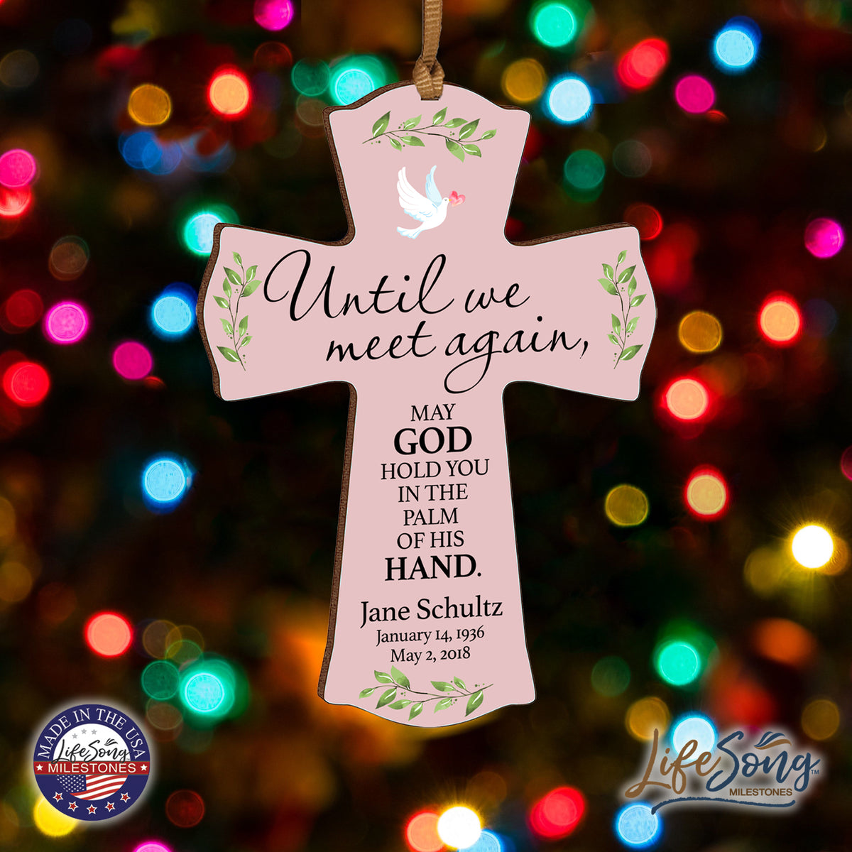 Custom Memorial Wooden Cross 4x6 Until We Meet Again