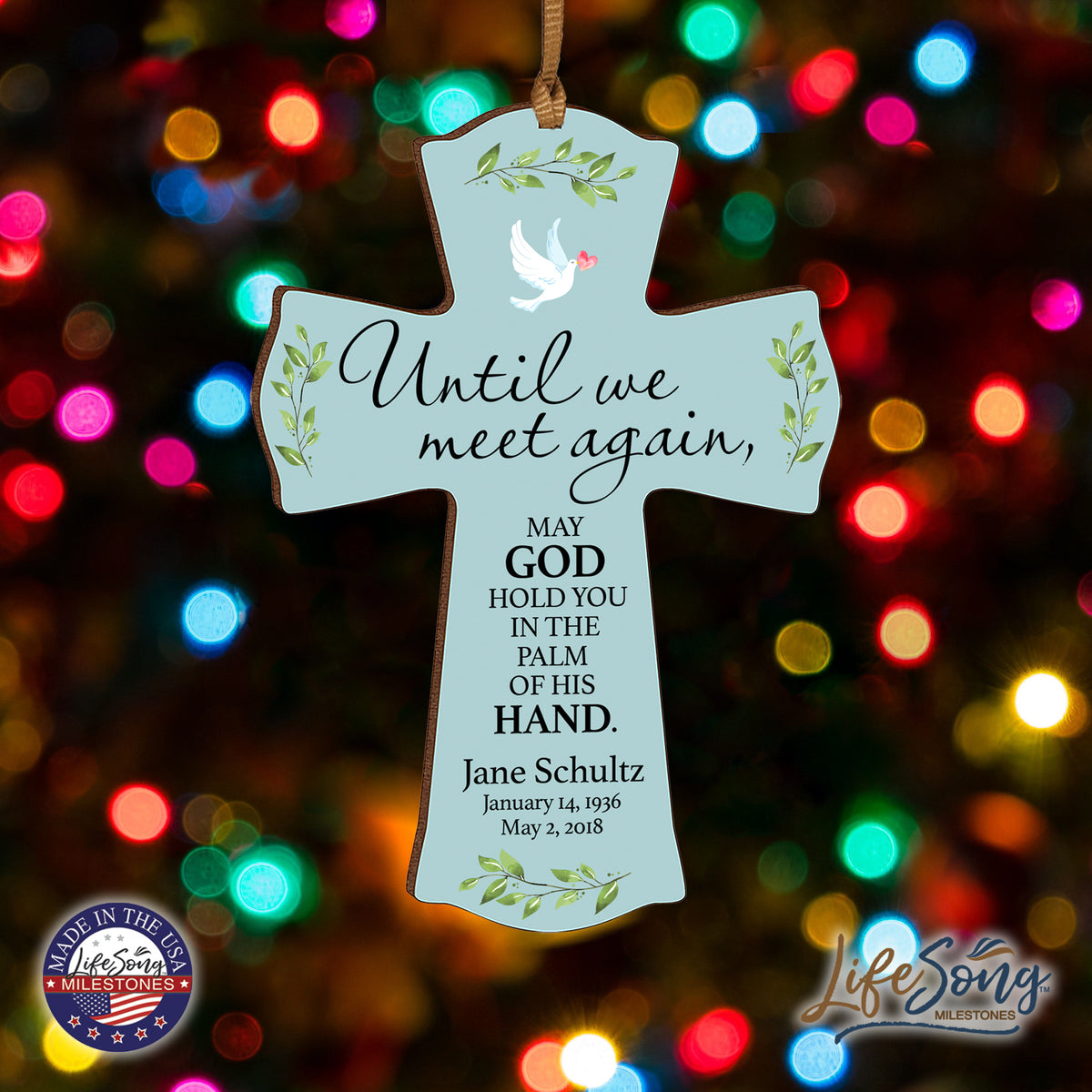 Custom Memorial Wooden Cross 4x6 Until We Meet Again