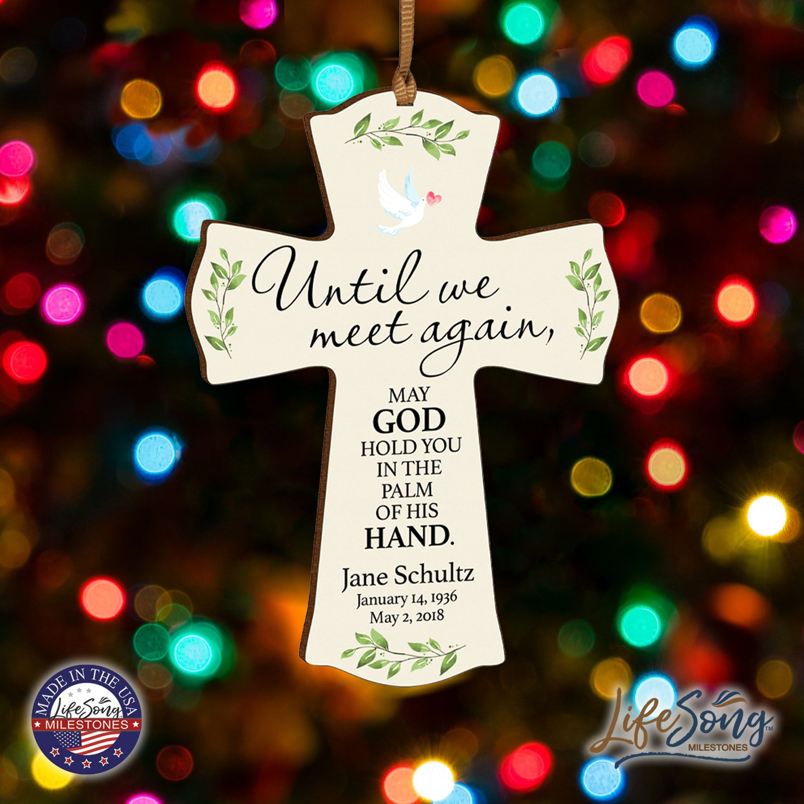 Custom Memorial Wooden Cross 4x6 Until We Meet Again