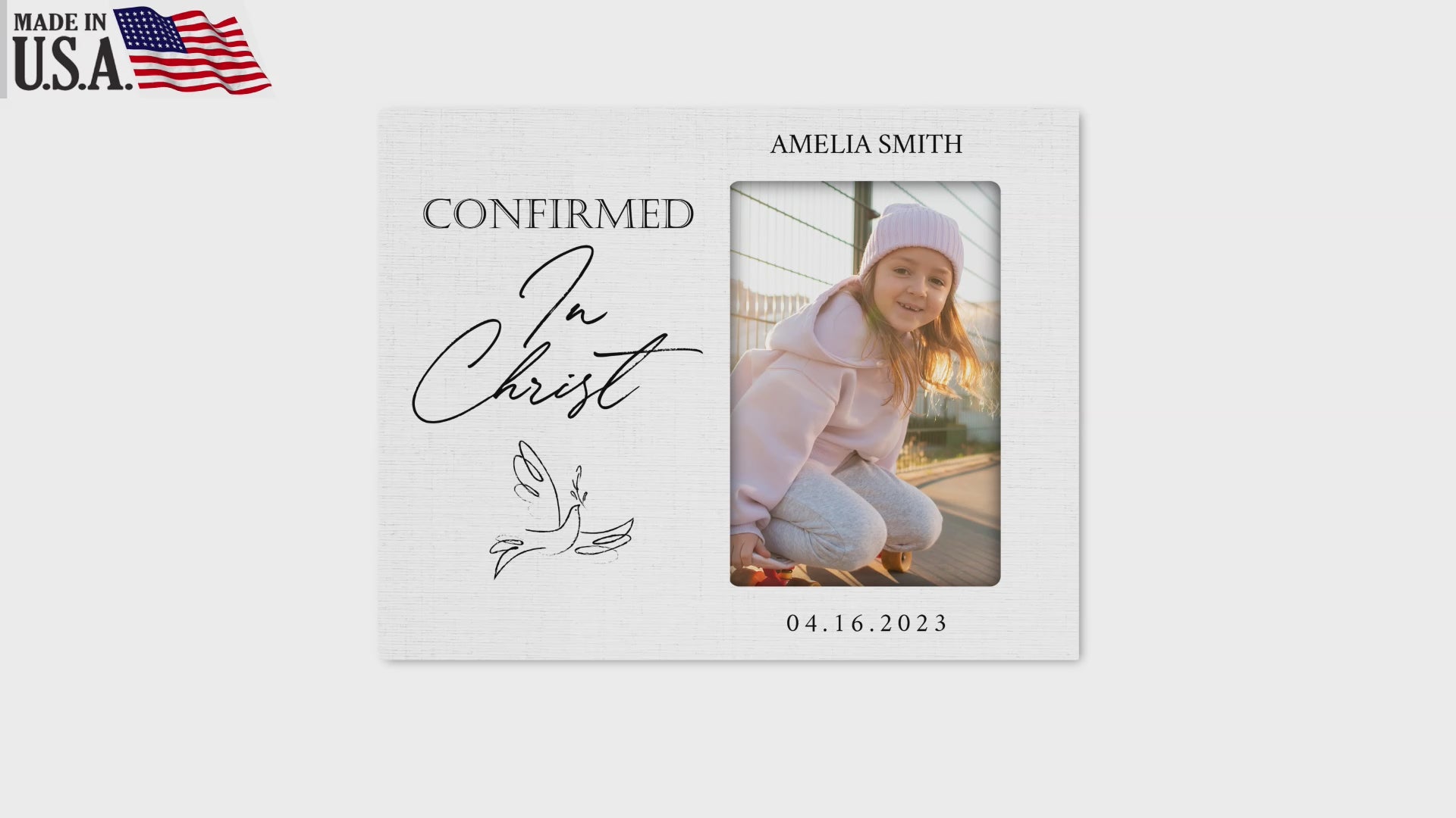Personalized Confirmation Photo Frame - Trust In The Lord
