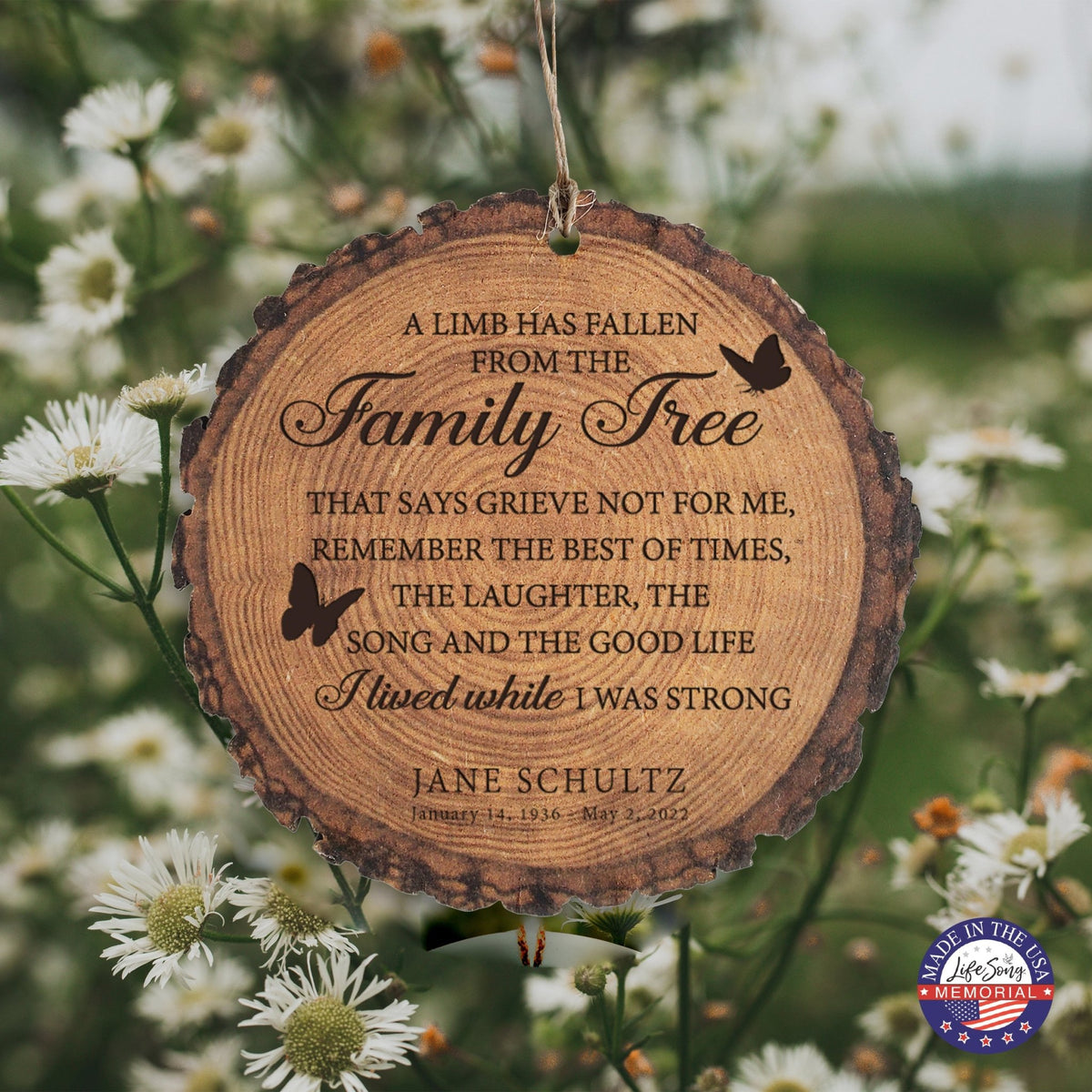 A Limb Has Fallen Custom-Engraved Memorial Barky Ornament For The Loss Of Loved One Sympathy Gift - LifeSong Milestones