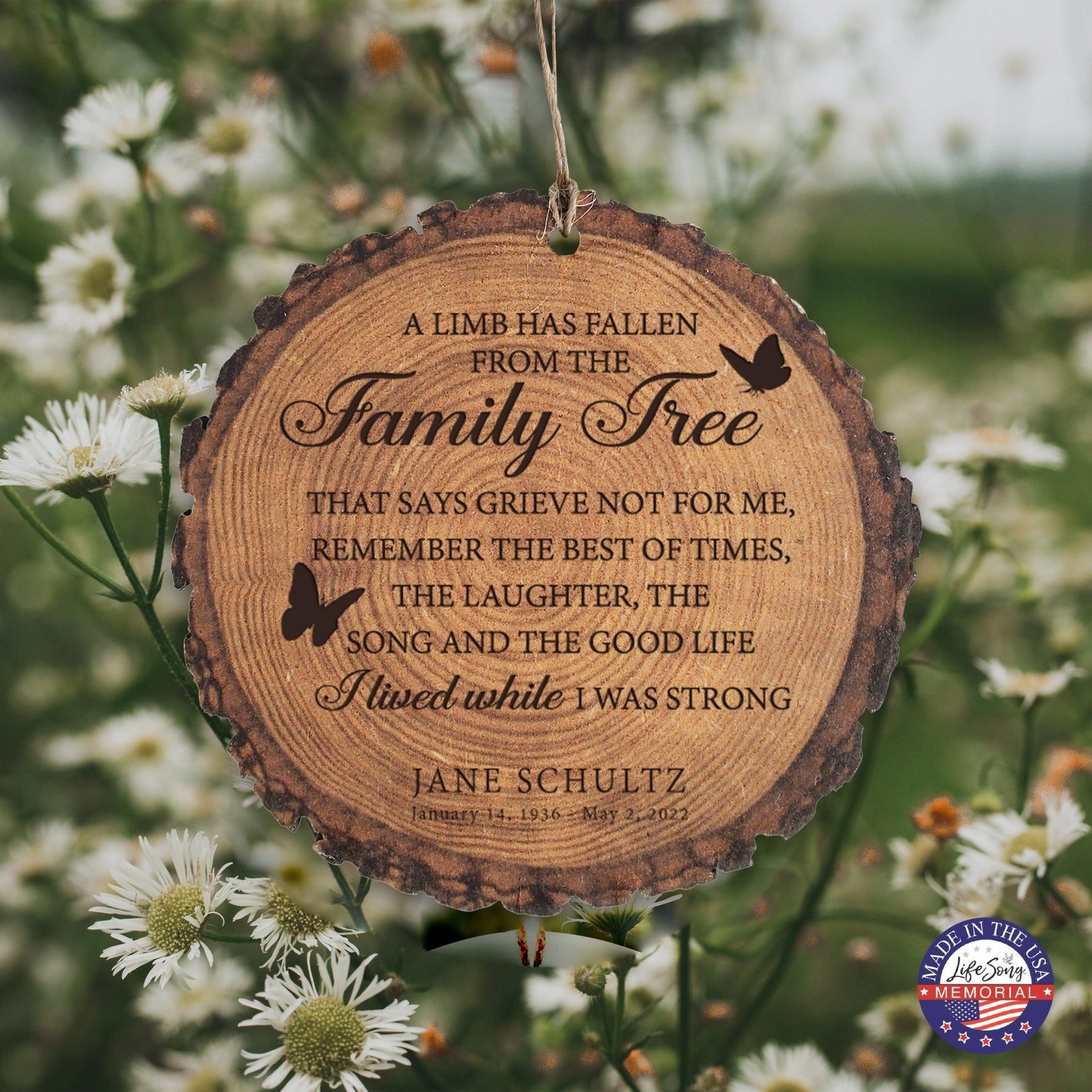 A Limb Has Fallen Custom-Engraved Memorial Barky Ornament For The Loss Of Loved One Sympathy Gift - LifeSong Milestones