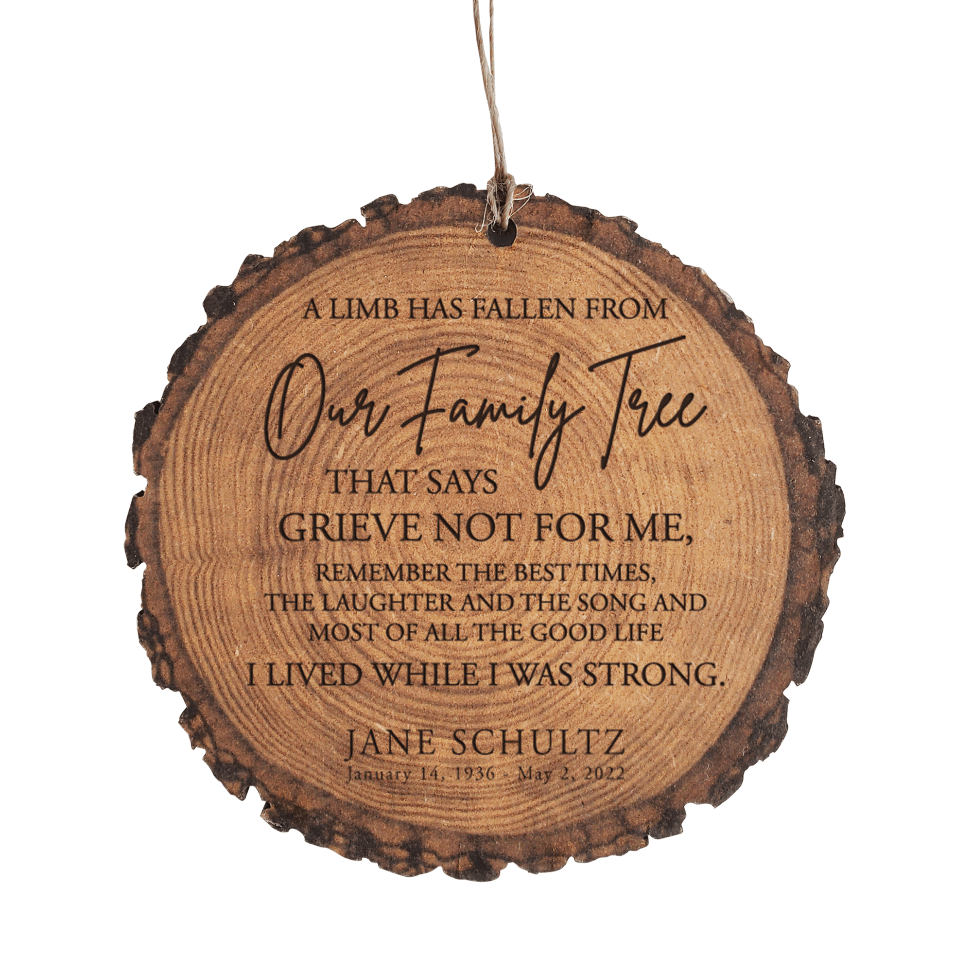 Personalized Memorial Barky Ornament For The Loss Of Loved One Sympathy Gift - A Limb Has Fallen