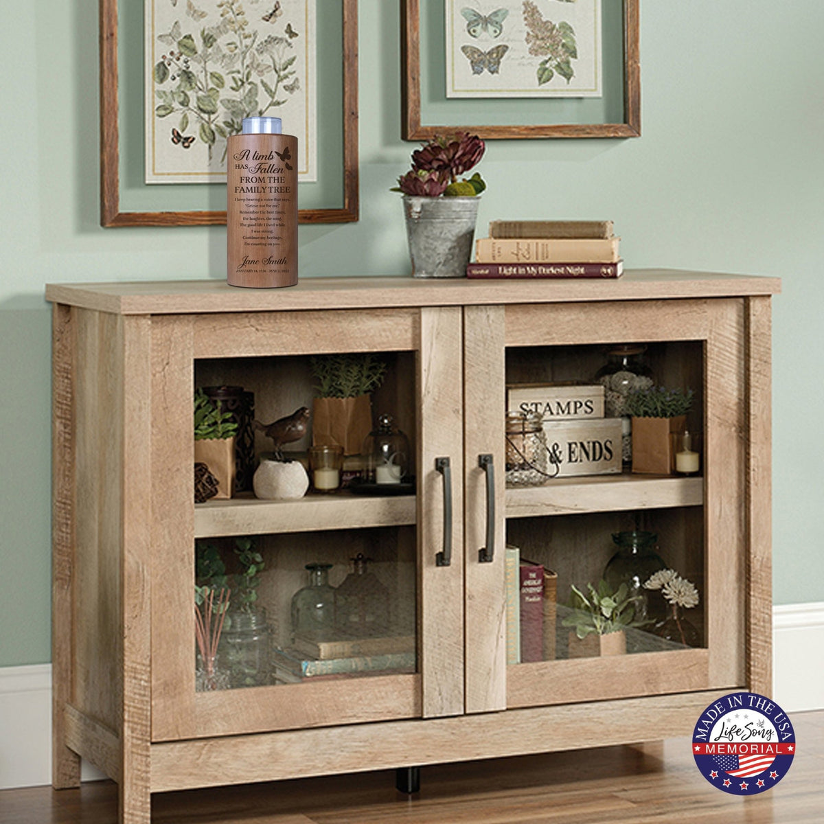 A Limb Has Fallen Custom-Engraved Memorial Round Single Votive Tealight Candle Holder For The Loss Of Loved One Sympathy Gift - LifeSong Milestones