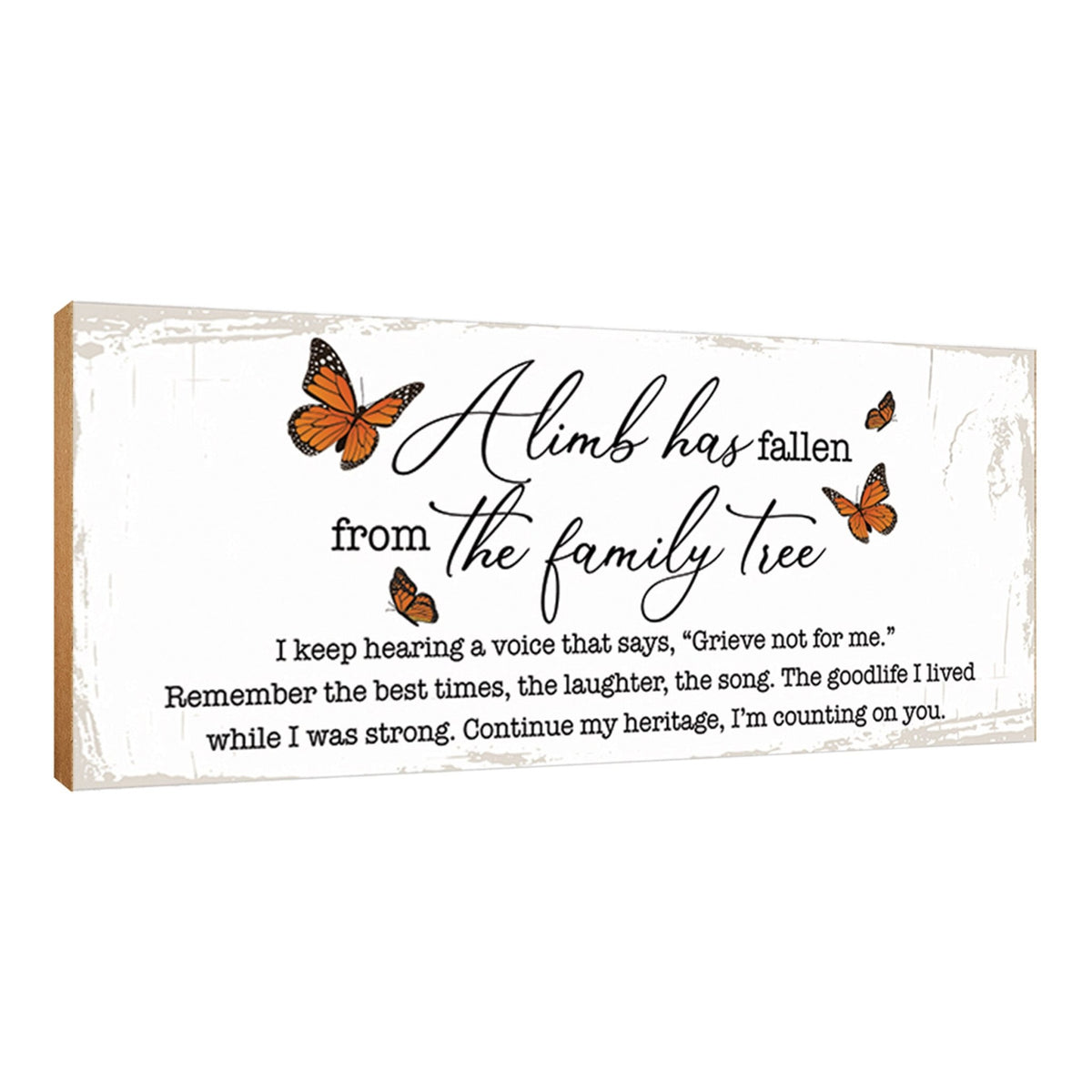 A Limb Has Fallen Laser-Engraved Wooden Memorial Wall Sign &amp; Shelf Décor For The Loss Of Loved One Sympathy Gift - LifeSong Milestones