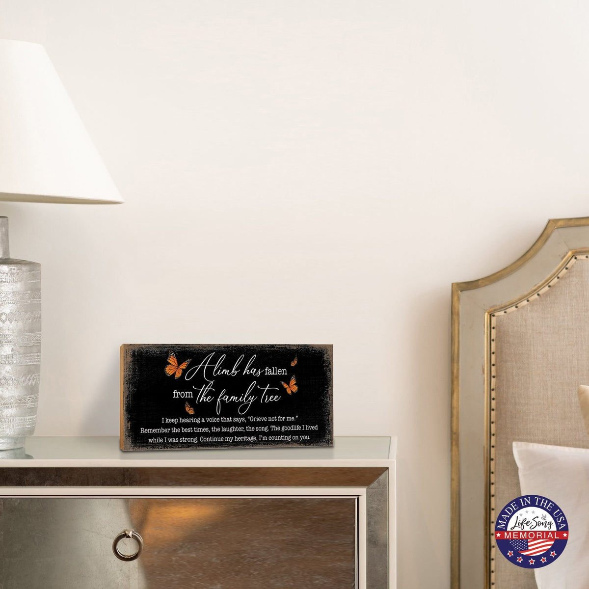 A Limb Has Fallen Laser-Engraved Wooden Memorial Wall Sign & Shelf Décor For The Loss Of Loved One Sympathy Gift - LifeSong Milestones