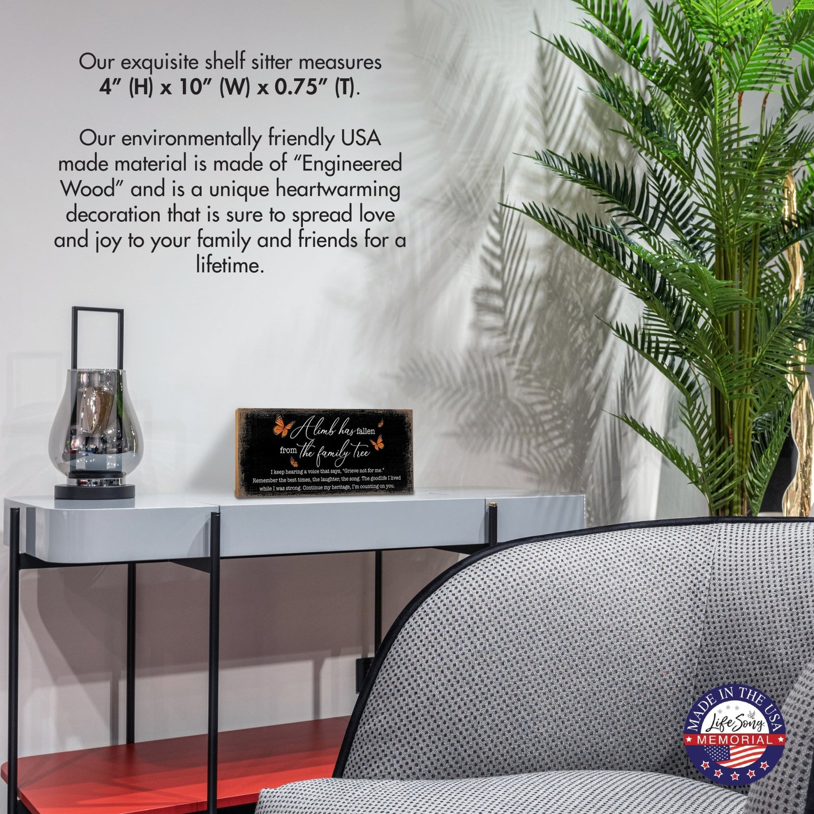 A Limb Has Fallen Laser-Engraved Wooden Memorial Wall Sign & Shelf Décor For The Loss Of Loved One Sympathy Gift - LifeSong Milestones